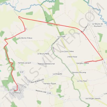 Itinéraire 1 - Rando 8 km, distance, dénivelé, altitude, carte, profil, trace GPS