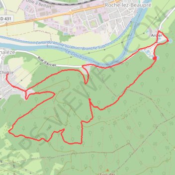 Itinéraire Randonnée Chalèze, distance, dénivelé, altitude, carte, profil, trace GPS