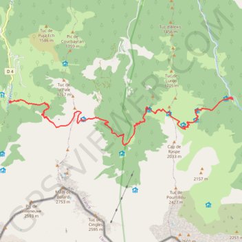 Itinéraire J2 Eydie-, distance, dénivelé, altitude, carte, profil, trace GPS