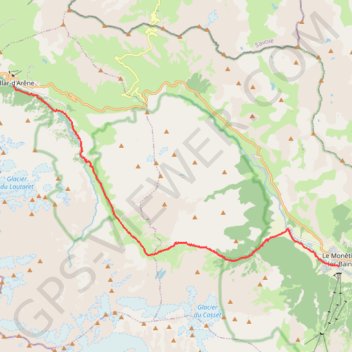 Itinéraire TO J3 Villard d'Arène-Monetier les Bains-16061338, distance, dénivelé, altitude, carte, profil, trace GPS