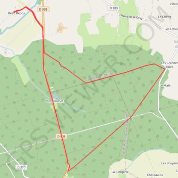 Itinéraire Forêt de Bellême, distance, dénivelé, altitude, carte, profil, trace GPS