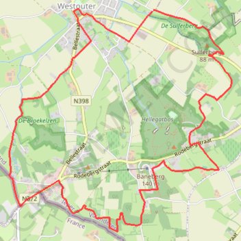 Itinéraire Buiten-Gewoon, distance, dénivelé, altitude, carte, profil, trace GPS