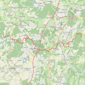 Itinéraire De Saint-Lothain à Commenailles, distance, dénivelé, altitude, carte, profil, trace GPS