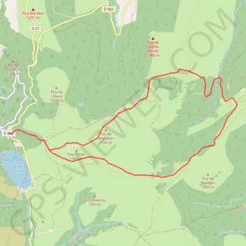 Itinéraire Du Guéry au bois de Pessade, distance, dénivelé, altitude, carte, profil, trace GPS