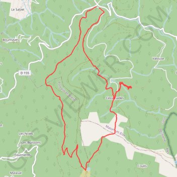 Itinéraire Malons Cessenades, distance, dénivelé, altitude, carte, profil, trace GPS