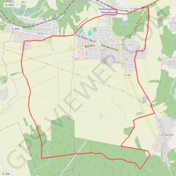Itinéraire Les Coteaux du Morin et de l'Aubetin - Faremoutiers, distance, dénivelé, altitude, carte, profil, trace GPS