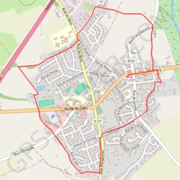 Itinéraire Autour de Troarn, distance, dénivelé, altitude, carte, profil, trace GPS
