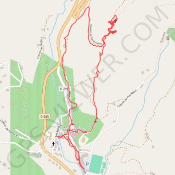 Itinéraire Sortie à Montferrat, distance, dénivelé, altitude, carte, profil, trace GPS