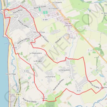 Itinéraire Le Quéronnais, distance, dénivelé, altitude, carte, profil, trace GPS