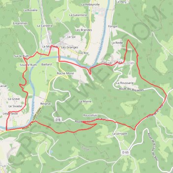 Itinéraire Lespinasse - Peyzac-le-Moustier, distance, dénivelé, altitude, carte, profil, trace GPS