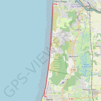 Itinéraire Le Touquet - Berck - Le Touquet, distance, dénivelé, altitude, carte, profil, trace GPS