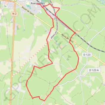 Itinéraire Circuit d'Avesnelles, distance, dénivelé, altitude, carte, profil, trace GPS