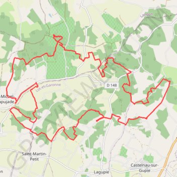 Itinéraire Enduro léger des Lacs de Lagupie, distance, dénivelé, altitude, carte, profil, trace GPS