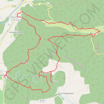 Itinéraire Les Aiguières depuis Le Cal, distance, dénivelé, altitude, carte, profil, trace GPS