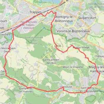 Itinéraire TR 03 L'Yvette Detente, distance, dénivelé, altitude, carte, profil, trace GPS