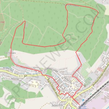 Itinéraire Ars-Gare - Vaux - Marival, distance, dénivelé, altitude, carte, profil, trace GPS