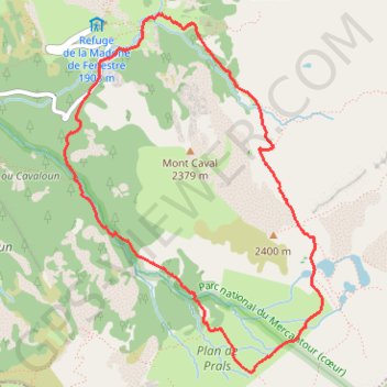 Itinéraire boucle_de_prals, distance, dénivelé, altitude, carte, profil, trace GPS