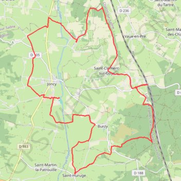 Itinéraire La Joncynoise, distance, dénivelé, altitude, carte, profil, trace GPS