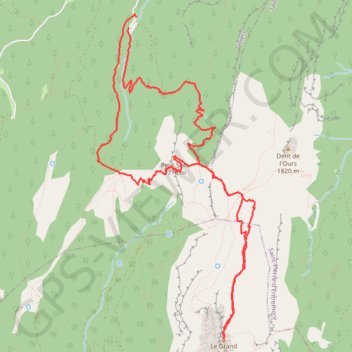 Itinéraire Chartreuse - Grand Som depuis La Ruchère, distance, dénivelé, altitude, carte, profil, trace GPS