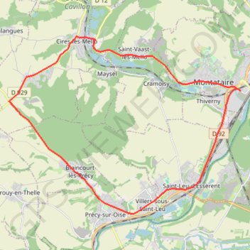 Itinéraire Randonnée des Forges - Montataire, distance, dénivelé, altitude, carte, profil, trace GPS