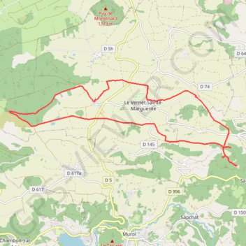 Itinéraire Les grottes de Châteauneuf - Le Vernet-Sainte-Marguerite, distance, dénivelé, altitude, carte, profil, trace GPS