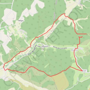 Itinéraire Maxou, distance, dénivelé, altitude, carte, profil, trace GPS