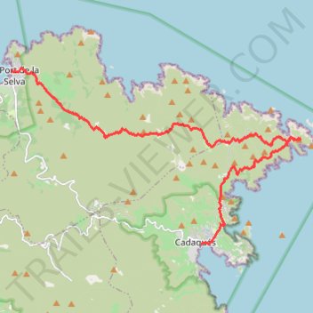 Itinéraire 5.1 Port Selva-Cadaques Cap littoral, distance, dénivelé, altitude, carte, profil, trace GPS