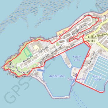 Itinéraire Boucle de Course à pied 5 km - Triathlon de Granville(2), distance, dénivelé, altitude, carte, profil, trace GPS