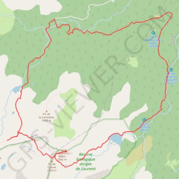 Itinéraire Le Laurenti et le sommet du Roc Blanc, distance, dénivelé, altitude, carte, profil, trace GPS
