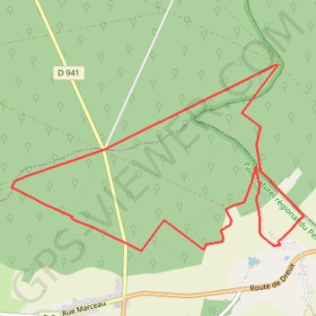 Itinéraire Les horizons de la vallée de l'Eure - Senonches, distance, dénivelé, altitude, carte, profil, trace GPS