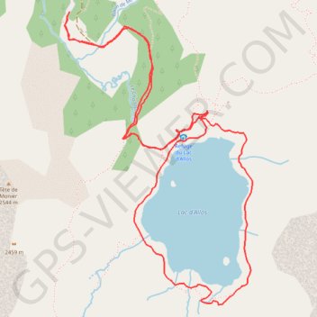 Itinéraire Lac d'Allos, distance, dénivelé, altitude, carte, profil, trace GPS