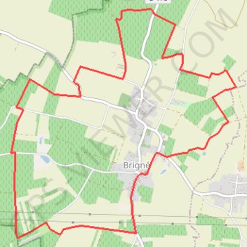 Itinéraire Autour de Brigné, distance, dénivelé, altitude, carte, profil, trace GPS