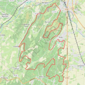 Itinéraire Randonnée de la Grande Vadrouille Rullyotine, distance, dénivelé, altitude, carte, profil, trace GPS