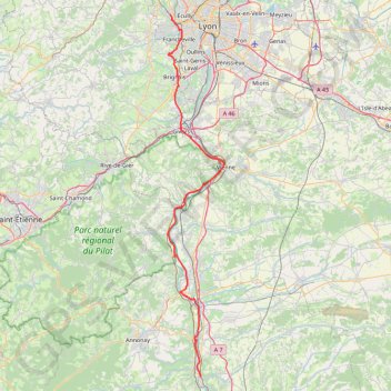 Itinéraire Bosch eBike Tour: Tassin-la-Demi-Lune, distance, dénivelé, altitude, carte, profil, trace GPS