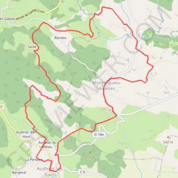 Itinéraire Les paysages calcaires du Plantaurel, distance, dénivelé, altitude, carte, profil, trace GPS