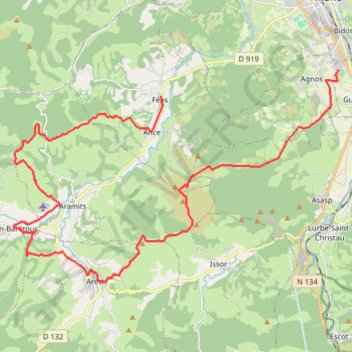 Itinéraire trace, distance, dénivelé, altitude, carte, profil, trace GPS