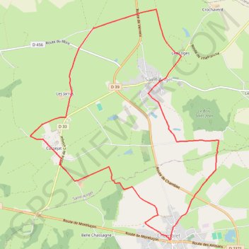 Itinéraire Chamblet-Saint Angel, distance, dénivelé, altitude, carte, profil, trace GPS