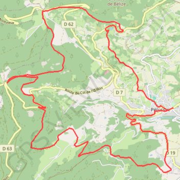 Itinéraire Boucle Pélussin - Pélussin, distance, dénivelé, altitude, carte, profil, trace GPS
