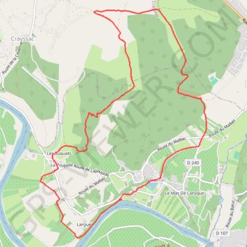 Itinéraire Autour de Caillac, distance, dénivelé, altitude, carte, profil, trace GPS