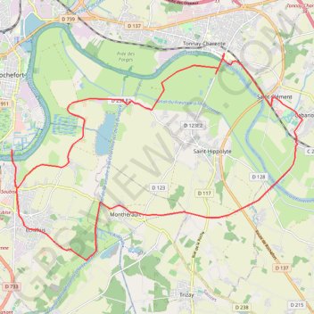Itinéraire Les ponts rochefortais - Rochefort, distance, dénivelé, altitude, carte, profil, trace GPS