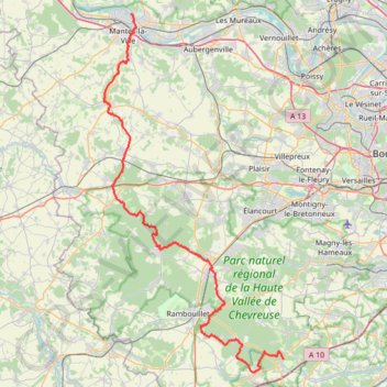 Itinéraire La Diagonale des Yvelines, distance, dénivelé, altitude, carte, profil, trace GPS