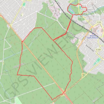 Itinéraire Au départ de la Ferme de Boussy Saint Antoine, distance, dénivelé, altitude, carte, profil, trace GPS