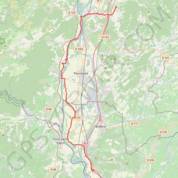 Itinéraire 08 Allan - Mornas, distance, dénivelé, altitude, carte, profil, trace GPS