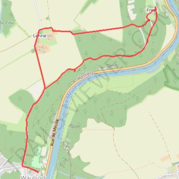 Itinéraire HASTIERE-Le paradis des chevaux ( par Waulsort ), distance, dénivelé, altitude, carte, profil, trace GPS