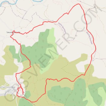 Itinéraire Rochecolombe et la Voie Royale, distance, dénivelé, altitude, carte, profil, trace GPS