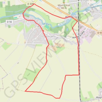 Itinéraire Les Longs Rideaux - Duisans, distance, dénivelé, altitude, carte, profil, trace GPS