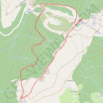 Itinéraire Mont Chéry, distance, dénivelé, altitude, carte, profil, trace GPS