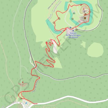 Itinéraire Puy de Dôme, distance, dénivelé, altitude, carte, profil, trace GPS