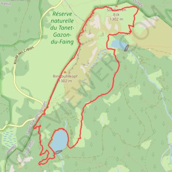 Itinéraire Lac vert et lac des truites, distance, dénivelé, altitude, carte, profil, trace GPS