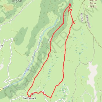Itinéraire Le sentier des gentianes - Pailherols, distance, dénivelé, altitude, carte, profil, trace GPS